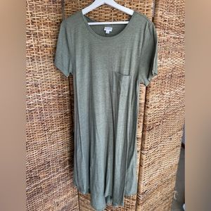 Lularoe green L high/low tshirt dress